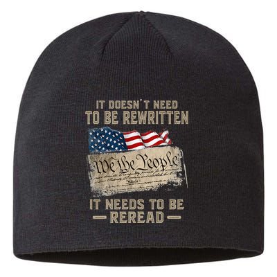 It Doesnt Need To Be Rewritten It Needs To Be Reread Sustainable Beanie