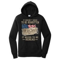 It Doesnt Need To Be Rewritten It Needs To Be Reread Women's Pullover Hoodie