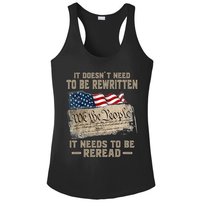 It Doesnt Need To Be Rewritten It Needs To Be Reread Ladies PosiCharge Competitor Racerback Tank