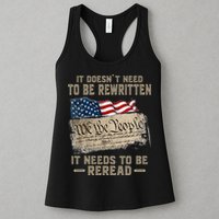It Doesnt Need To Be Rewritten It Needs To Be Reread Womens Tank Top