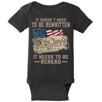 It Doesnt Need To Be Rewritten It Needs To Be Reread Baby Bodysuit