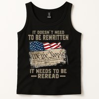 It Doesnt Need To Be Rewritten It Needs To Be Reread Tank Top