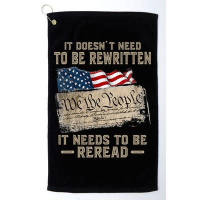 It Doesnt Need To Be Rewritten It Needs To Be Reread Golf Towel