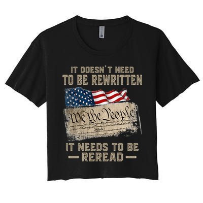 It Doesnt Need To Be Rewritten It Needs To Be Reread Crop Top