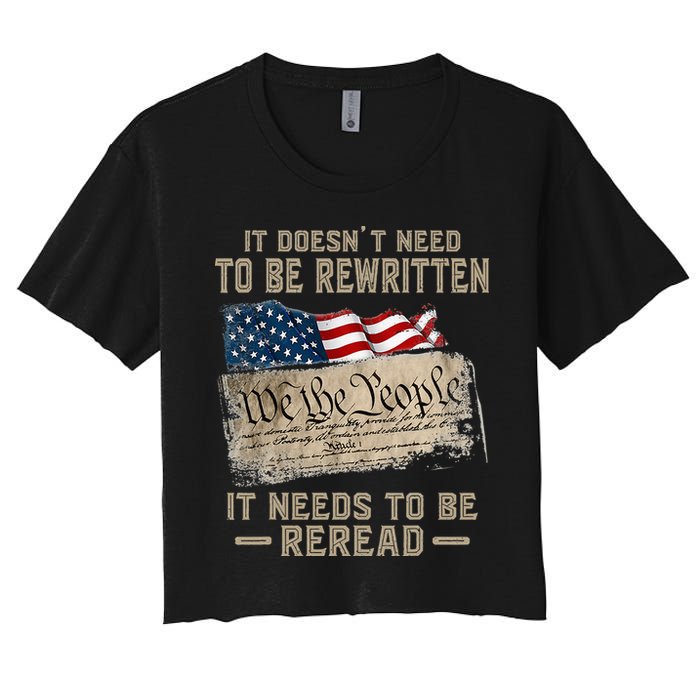 It Doesnt Need To Be Rewritten It Needs To Be Reread Crop Top