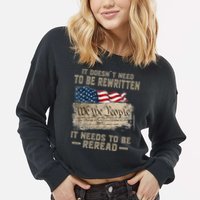 It Doesnt Need To Be Rewritten It Needs To Be Reread Cropped Pullover Crew