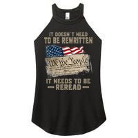 It Doesnt Need To Be Rewritten It Needs To Be Reread Women's Perfect Tri Rocker Tank