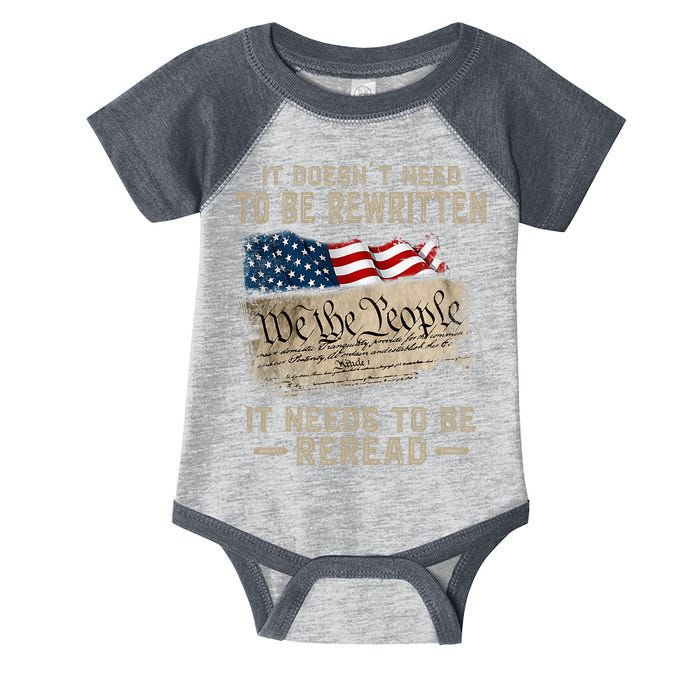 It Doesnt Need To Be Rewritten It Needs To Be Reread Infant Baby Jersey Bodysuit