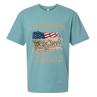 It Doesnt Need To Be Rewritten It Needs To Be Reread Sueded Cloud Jersey T-Shirt