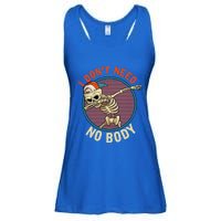 I Dont Need No Body Dabbing Skeleton Funny Halloween Gift Ladies Essential Flowy Tank