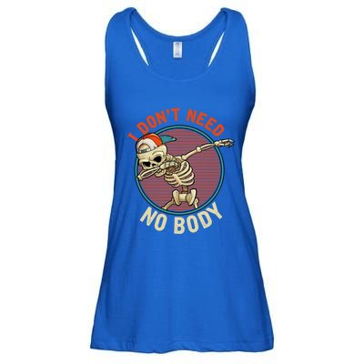 I Dont Need No Body Dabbing Skeleton Funny Halloween Gift Ladies Essential Flowy Tank