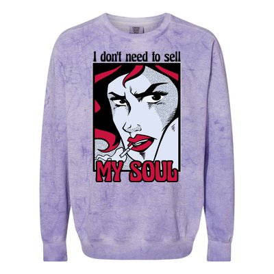 I Don't Need To Sell My Soul Comic Colorblast Crewneck Sweatshirt