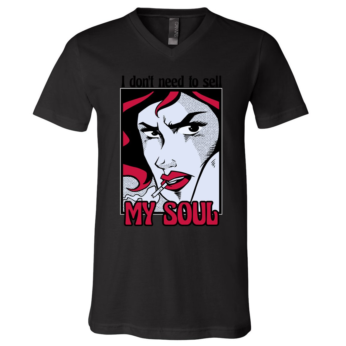 I Don't Need To Sell My Soul Comic V-Neck T-Shirt
