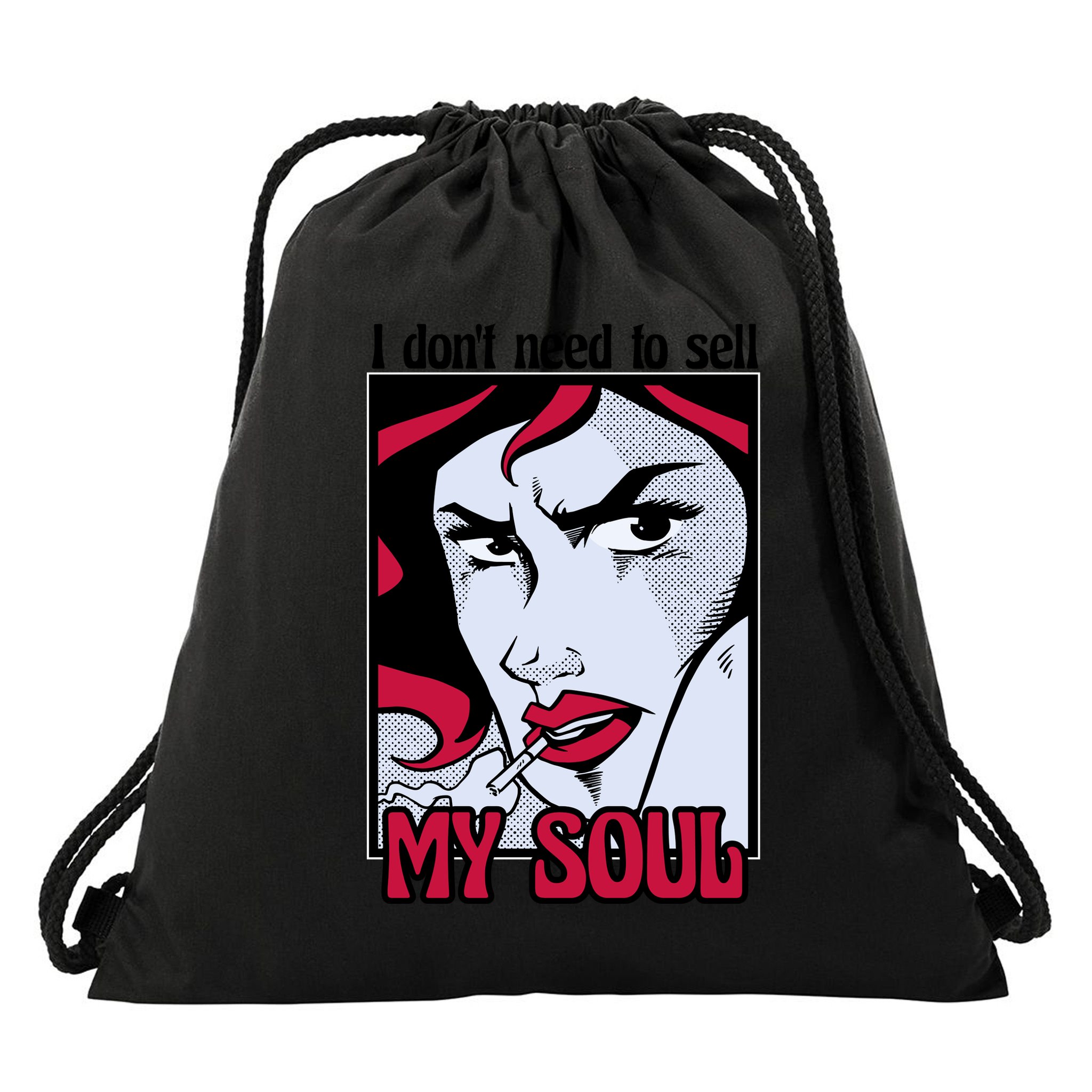 I Don't Need To Sell My Soul Comic Drawstring Bag