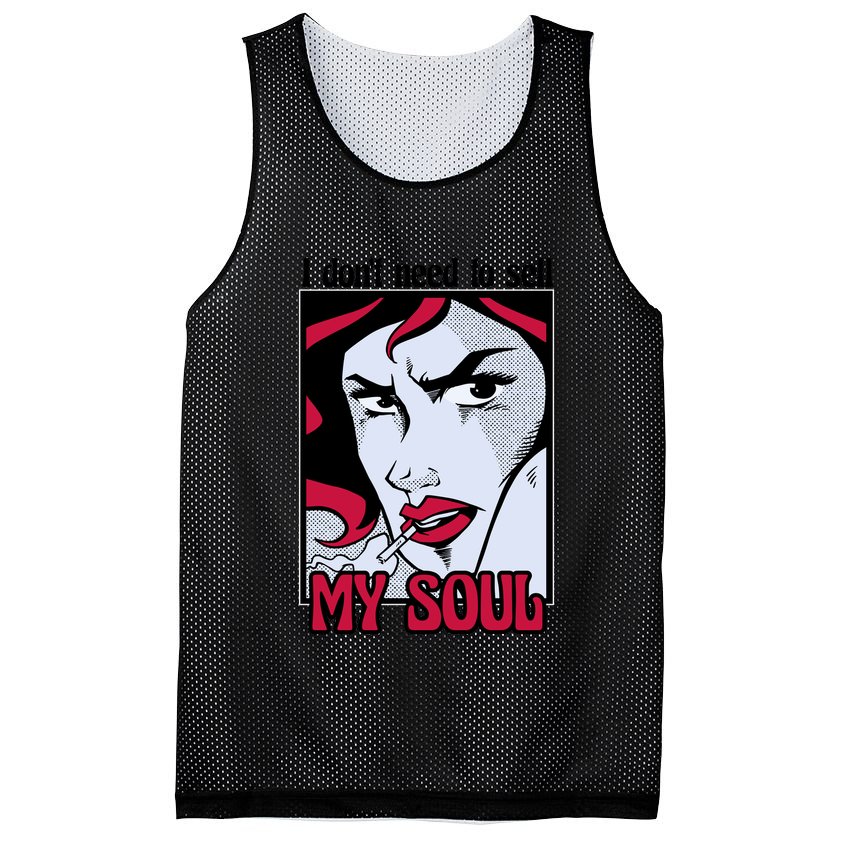 I Don't Need To Sell My Soul Comic Mesh Reversible Basketball Jersey Tank