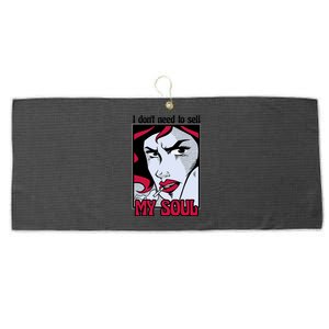 I Don't Need To Sell My Soul Comic Large Microfiber Waffle Golf Towel