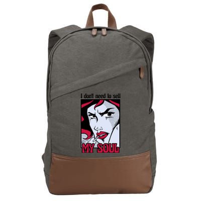 I Don't Need To Sell My Soul Comic Cotton Canvas Backpack