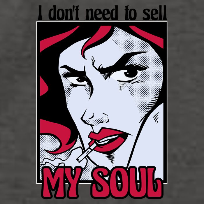 I Don't Need To Sell My Soul Comic Vector Backpack