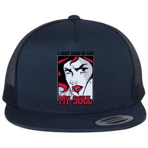 I Don't Need To Sell My Soul Comic Flat Bill Trucker Hat