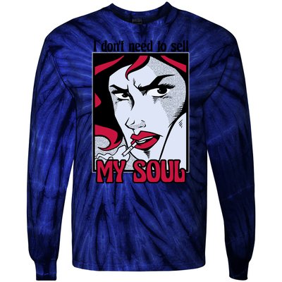 I Don't Need To Sell My Soul Comic Tie-Dye Long Sleeve Shirt