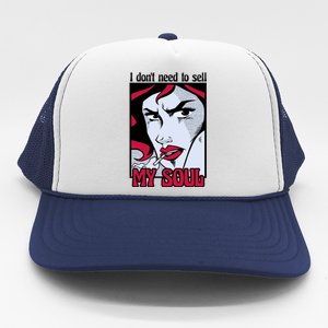 I Don't Need To Sell My Soul Comic Trucker Hat