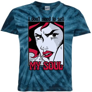 I Don't Need To Sell My Soul Comic Kids Tie-Dye T-Shirt