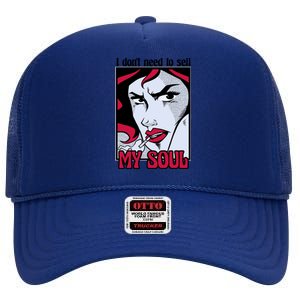 I Don't Need To Sell My Soul Comic High Crown Mesh Back Trucker Hat