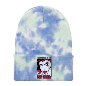 I Don't Need To Sell My Soul Comic Tie Dye 12in Knit Beanie