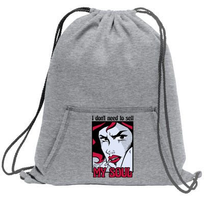 I Don't Need To Sell My Soul Comic Sweatshirt Cinch Pack Bag