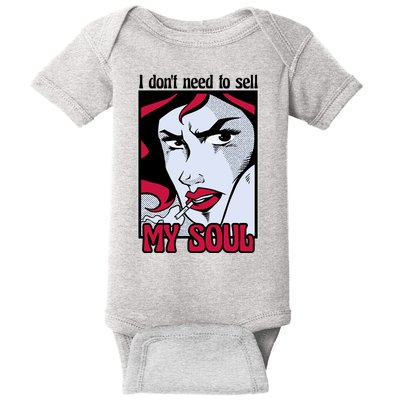 I Don't Need To Sell My Soul Comic Baby Bodysuit