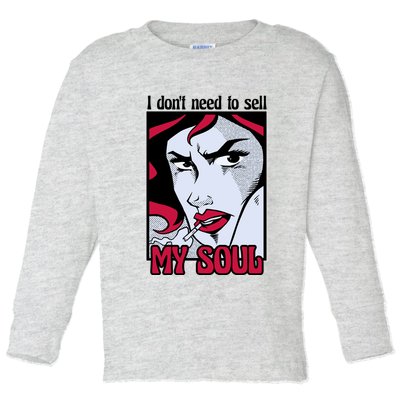I Don't Need To Sell My Soul Comic Toddler Long Sleeve Shirt