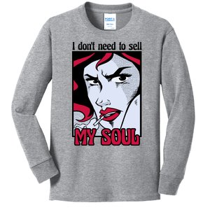 I Don't Need To Sell My Soul Comic Kids Long Sleeve Shirt