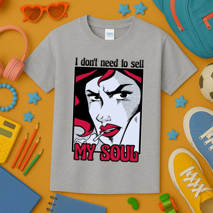 I Don't Need To Sell My Soul Comic Kids T-Shirt