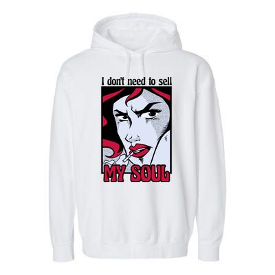 I Don't Need To Sell My Soul Comic Garment-Dyed Fleece Hoodie