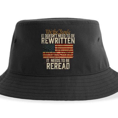 It DoesnT Need To Be Rewritten Constitution We The People Sustainable Bucket Hat