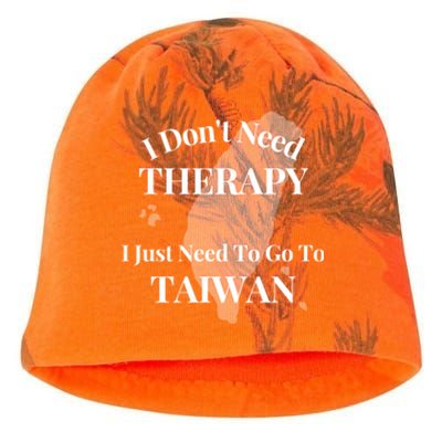 I Dont Need Therapy I Just Need To Go To Taiwan Funny Gift Cute Gift Kati - Camo Knit Beanie