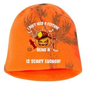 I Dont Need A Costume Pumpkin Firefighter Lover Halloween Gift Kati - Camo Knit Beanie