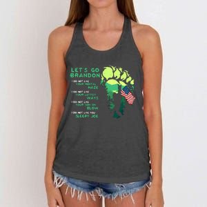 I Do Not Like Yourtal Haze Bigfoot Go LetS Brandon Women's Knotted Racerback Tank