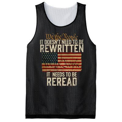 It Doesnt Need To Be Rewritten Constitution We The People Mesh Reversible Basketball Jersey Tank