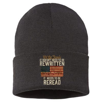 It Doesnt Need To Be Rewritten Constitution We The People Sustainable Knit Beanie