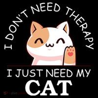 I Don't Need Therapy I Just Need My Cat Cute Flexfit Unipanel Trucker Cap