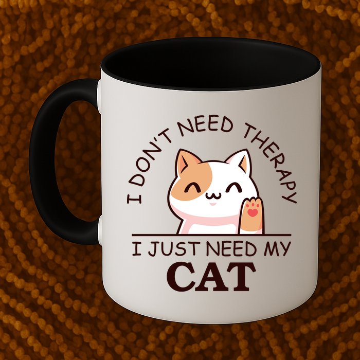 I Don't Need Therapy I Just Need My Cat Cute Mug