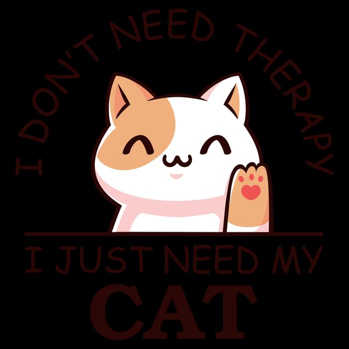 I Don't Need Therapy I Just Need My Cat Cute 16oz Travel Tumbler
