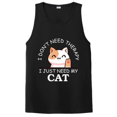 I Don't Need Therapy I Just Need My Cat Cute PosiCharge Competitor Tank