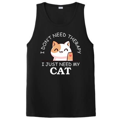 I Don't Need Therapy I Just Need My Cat Cute PosiCharge Competitor Tank