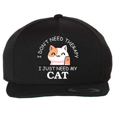 I Don't Need Therapy I Just Need My Cat Cute Wool Snapback Cap