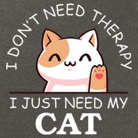 I Don't Need Therapy I Just Need My Cat Cute Cotton Canvas Backpack