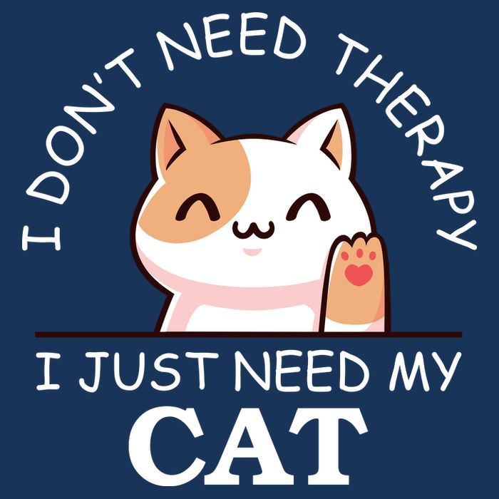 I Don't Need Therapy I Just Need My Cat Cute Infant Baby Jersey Bodysuit