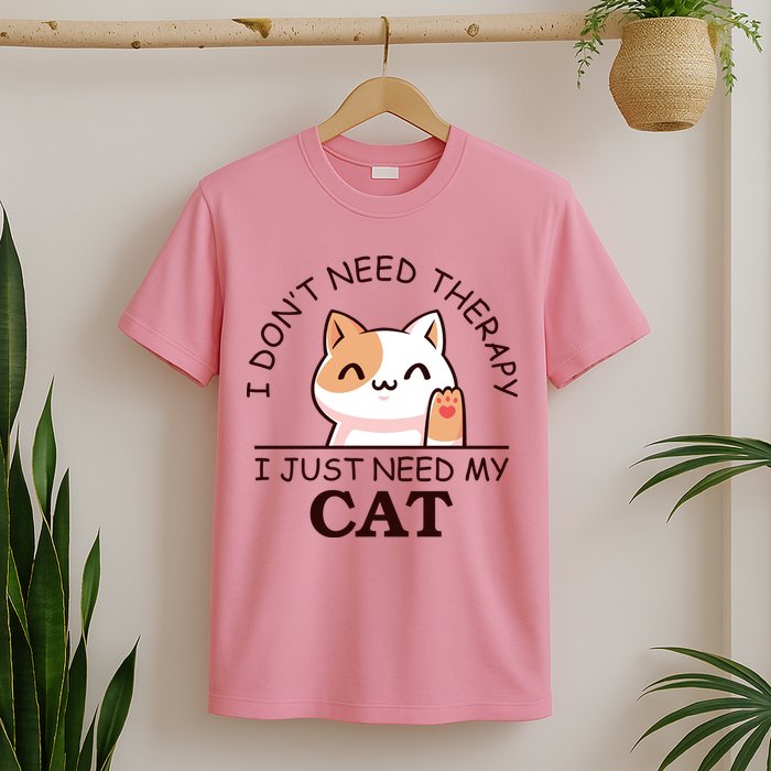 I Don't Need Therapy I Just Need My Cat Cute T-Shirt