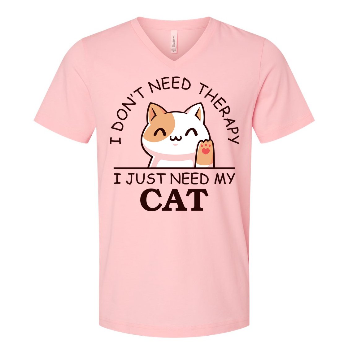 I Don't Need Therapy I Just Need My Cat Cute V-Neck T-Shirt